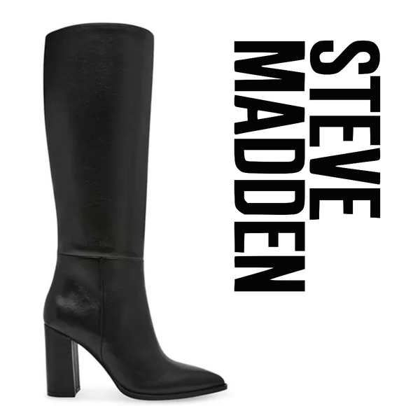 Steve Madden Shoes - Steve Madden - Womens Brittan Boots - Black Leather - Size 7